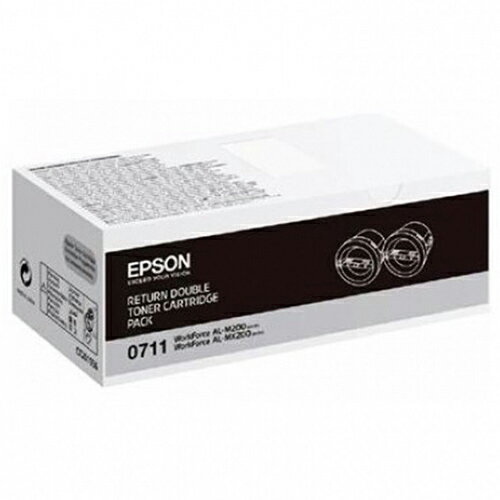 EPSON 黑色(雙包裝)原廠碳粉匣 / 組 S050711