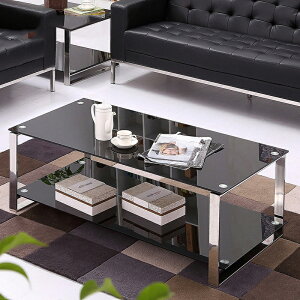 茶幾簡約現代鋼化玻璃客廳個性家具組合創意小戶型辦公室方形桌子