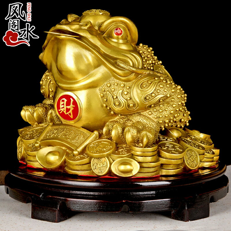 【優選百貨】招財擺件 開運 轉運 裝飾品 風水閣純銅金蟾招財擺件 三足蟾蜍金蟬店鋪辦公室裝飾客廳開業禮品 全館免運 618購物節