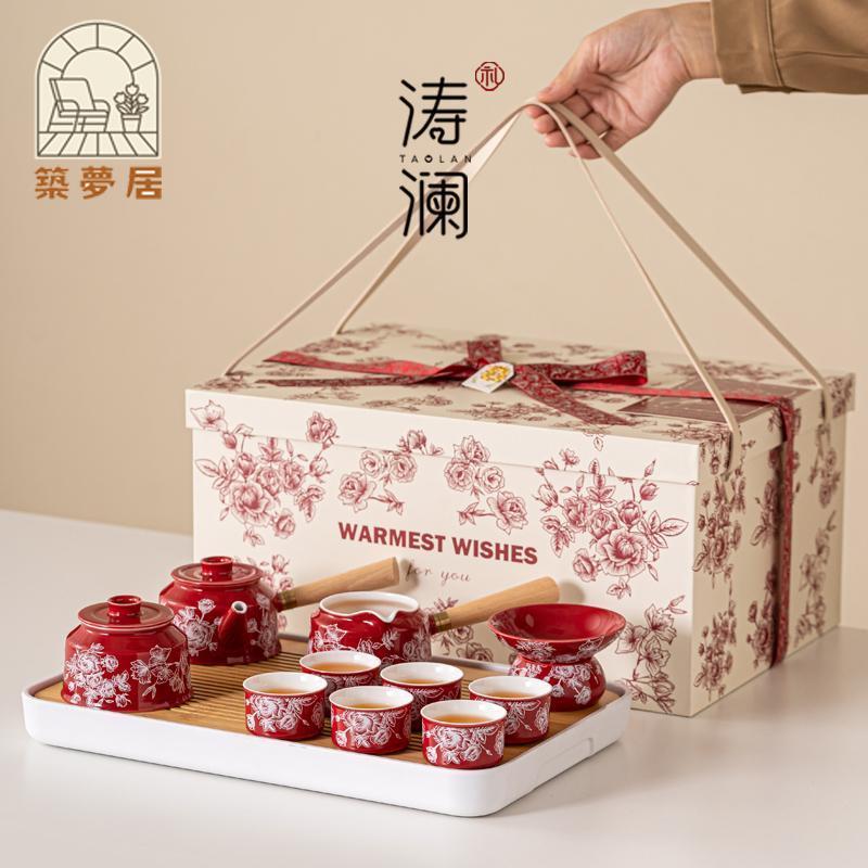 免運 伴手禮 結婚禮物 交換禮物 送禮品 新婚禮物送新娘新人功夫茶具套裝結婚閨蜜喬遷新居生日訂婚伴手禮工廠直銷 開立發票 特惠/售後保障Z1223