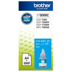 Brother BT5000C 原廠藍色墨水 適用型號：DCP-T300、DCP-T500W、DCP-T700W、MFC-T800W【樂天APP下單4%點數回饋】