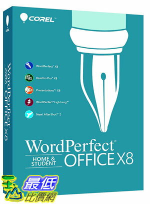 [7美國直購] 2018 amazon 亞馬遜暢銷軟體 Corel WordPerfect Office X8 Home Student Edition for PC (Old Version)