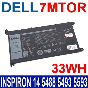 戴爾 DELL 7MTOR 33Wh 3芯 原廠電池 7MT0R Chromebook 3100 3400 Inspiron 14 5488 5493 5593 P90F