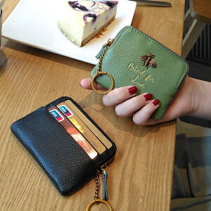卡包零錢包一體超薄小錢包女短款簡約韓國ins潮零錢袋鑰匙扣可愛