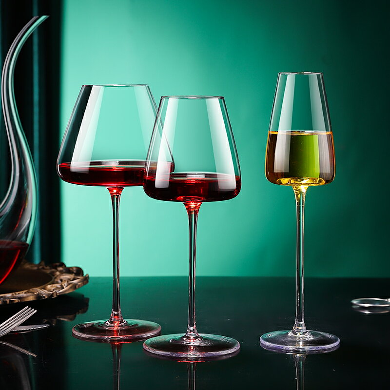 水晶紅酒杯高腳杯輕奢家用個性高檔奢華葡萄酒杯優雅大肚創意歐式