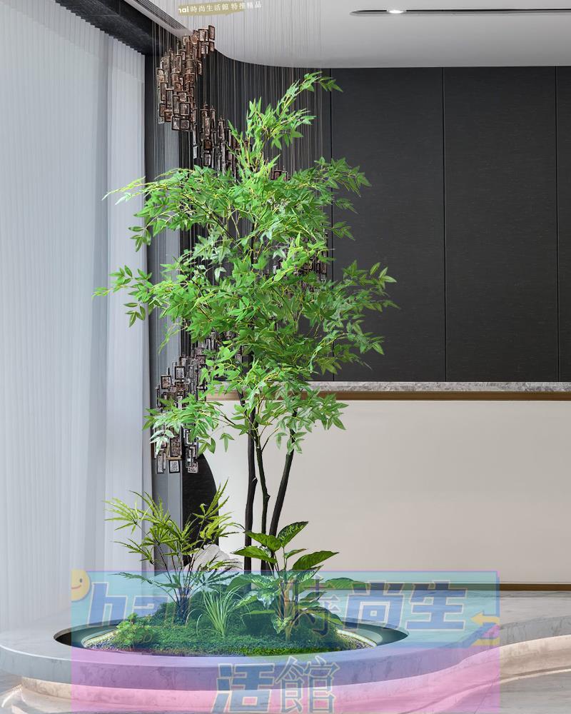 免運 可開發票 模擬綠植盆景室內家庭綠植南天竹百合竹觀音竹龍血樹景觀造景盆栽