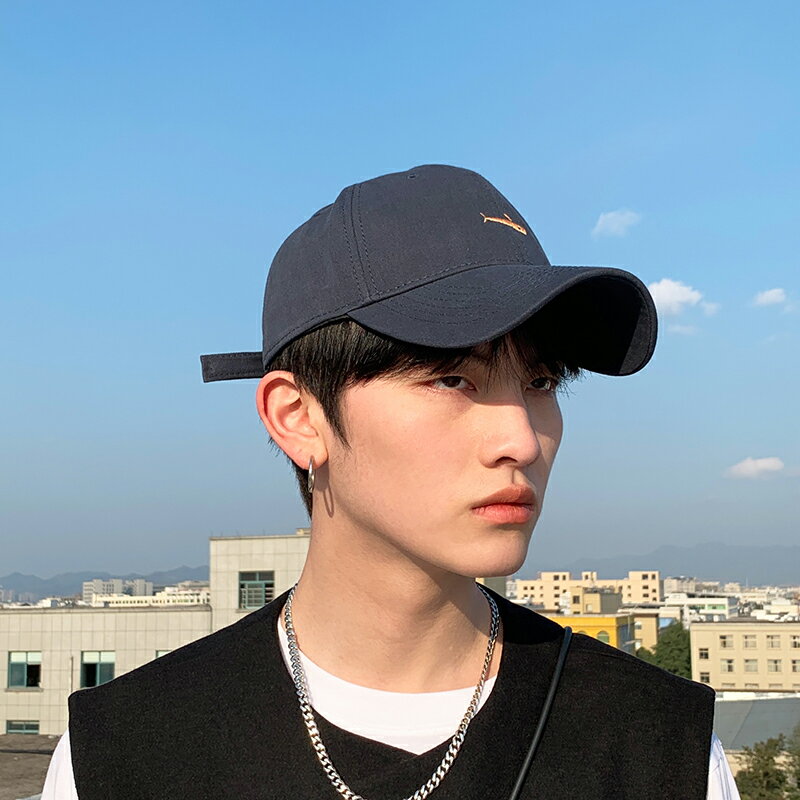 鴨舌帽男春秋百搭大頭圍純色硬頂棒球帽女夏季帽子防曬遮陽韓版潮 2