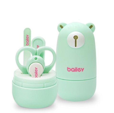【BAILEY】貝睿 嬰兒指甲剪 寶寶安全指甲剪4件組 (多色)