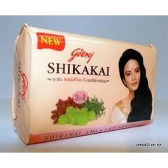 [綺異館] 印度香皂 洗護髮皂 Godrej SHIKAKAI 印度滕金合歡果+油甘子+墨旱蓮草本 75克 另售印度線香