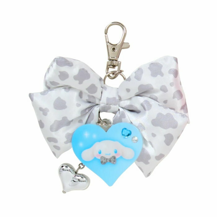 asdfkitty*大耳狗豹紋 緞帶鑰匙圈 吊飾 掛飾-日本正版商品