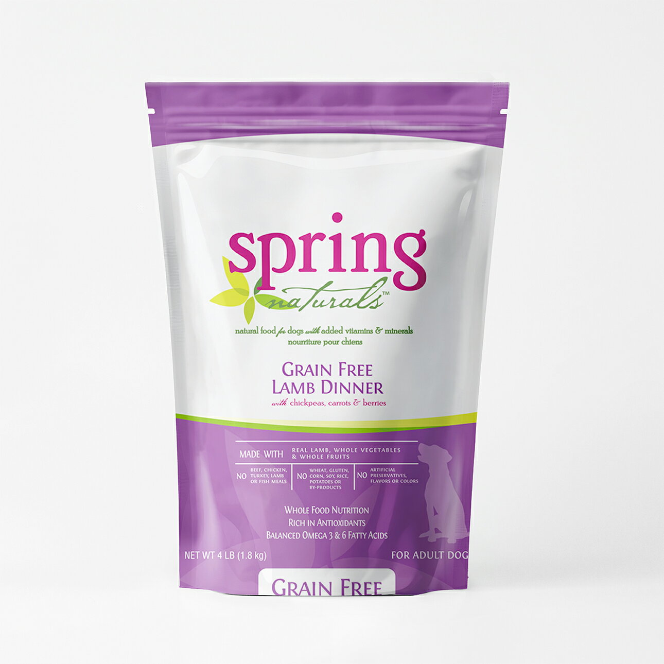 【Spring Naturals 曙光】無穀羊肉 全齡犬 天然寵物餐食 犬飼料 犬糧 鮮肉寵物糧 4LB