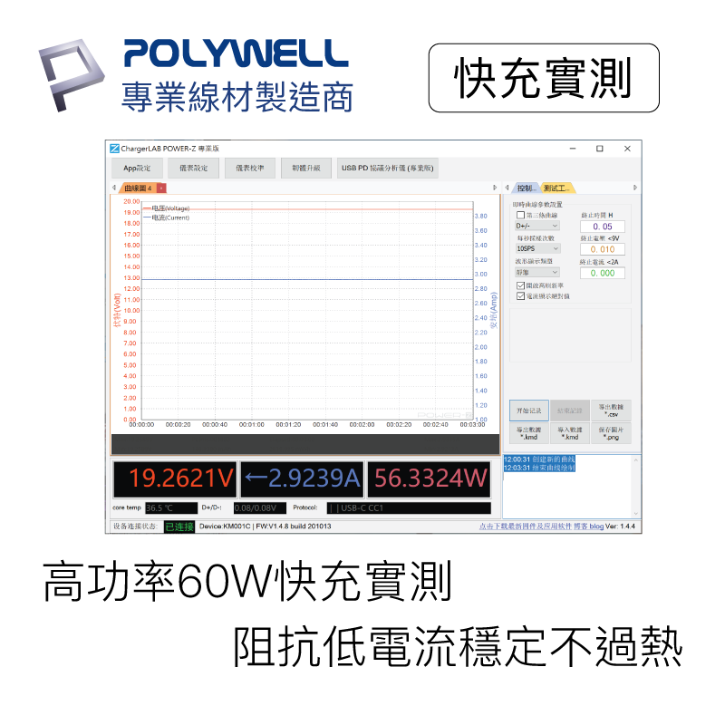 POLYWELL USB3.1 Type-C 3A 1米~3米 高速 傳輸 充電線 5Gbps 60W 快充線 C to C 3