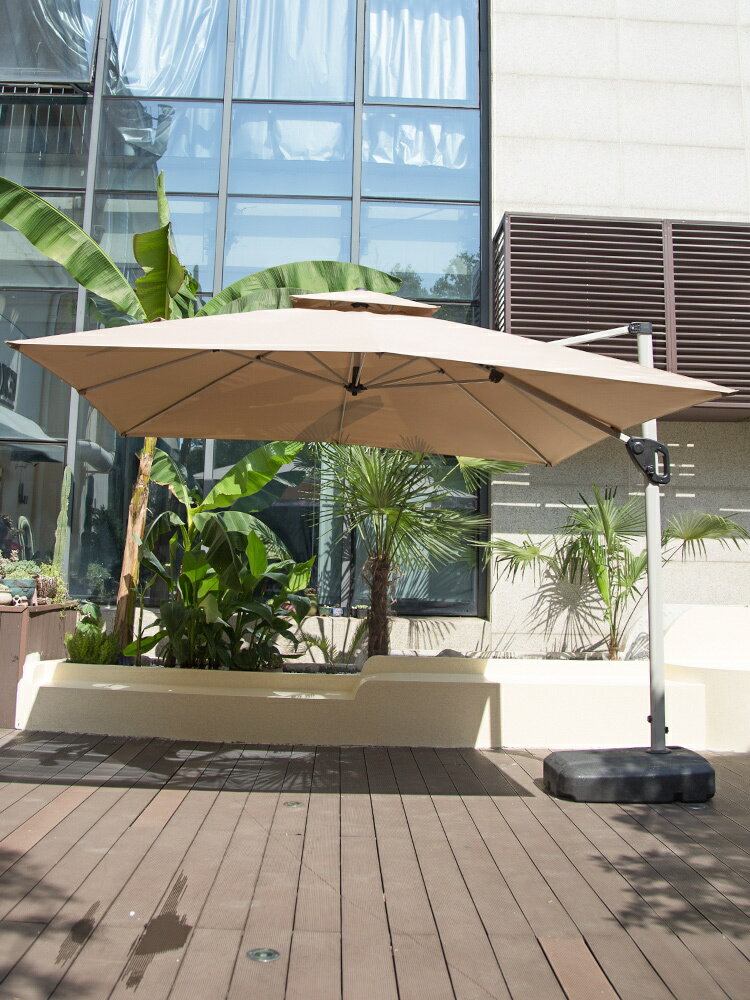 戶外遮陽傘庭院別墅花園大太陽傘咖啡廳室外露天陽臺羅馬傘
