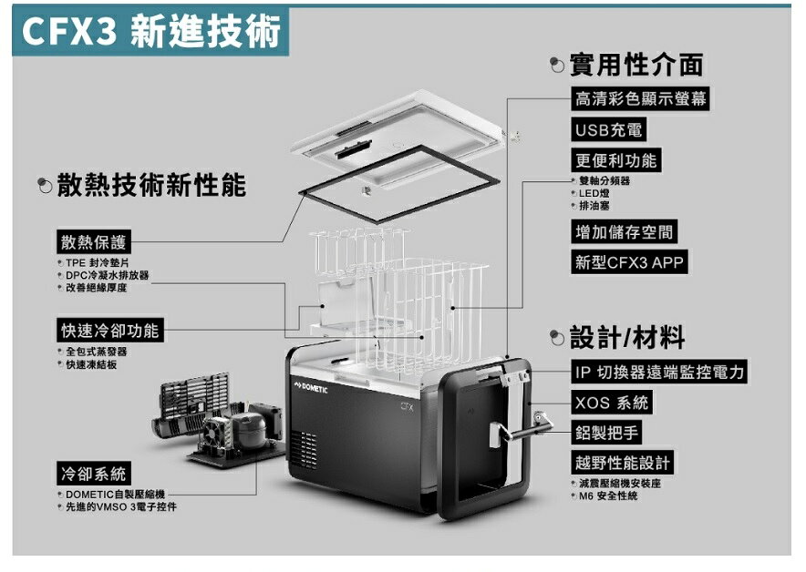 [ DOMETIC ] CFX3 45壓縮機行動冰箱 / 贈送 CFX3 45冰箱保護套 / CFX345 | 川山岳海直營店 | 樂天市場 ...