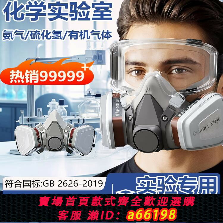 【臺灣公司 可開發票】化學實驗室防毒面具化工有毒氣體防護放毒化學氫氟酸硫化氫防鹽酸
