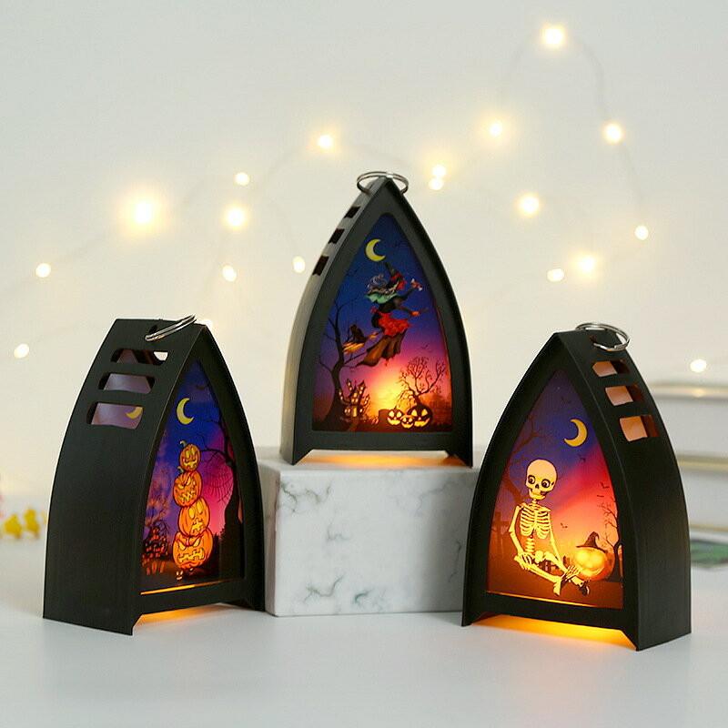 萬聖節南瓜燈籠兒童手提燈電子蠟燭聖誕節日氛擺件派對裝飾道具