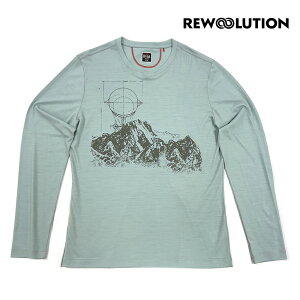 【Rewoolution】 23 男長袖T恤 AR 190gr WALTER(橄欖石 XL ) 羊毛衣 休閒T恤 吸濕排汗| RE172MC73138