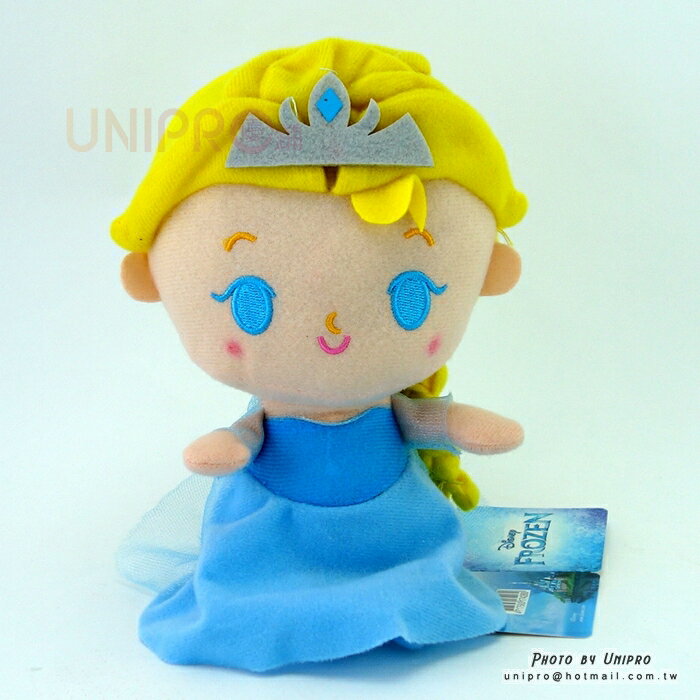【UNIPRO】冰雪奇緣 FROZEN Q版 艾莎 公主 ELSA 19公分 絨毛娃娃 玩偶 禮物 迪士尼正版