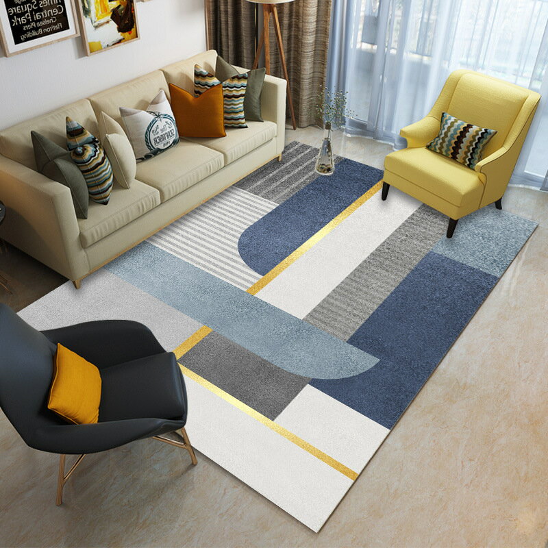 北歐客廳臥室床邊毯沙發茶幾墊家用絨地毯