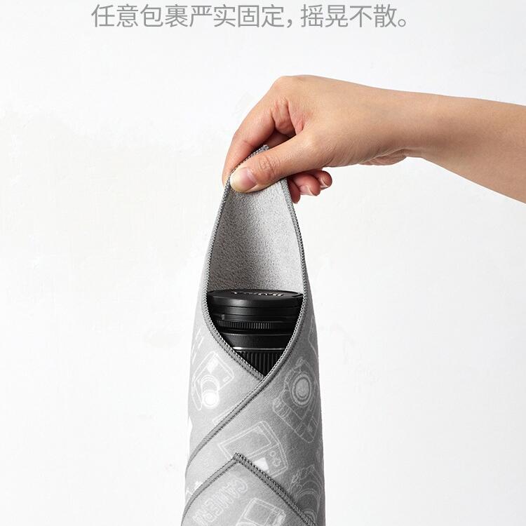 相機百貼布適用於佳能索尼富士相機自粘魔術百折布鏡頭保護套單反相機收納布便攜防塵防刮蹭小巧內膽包