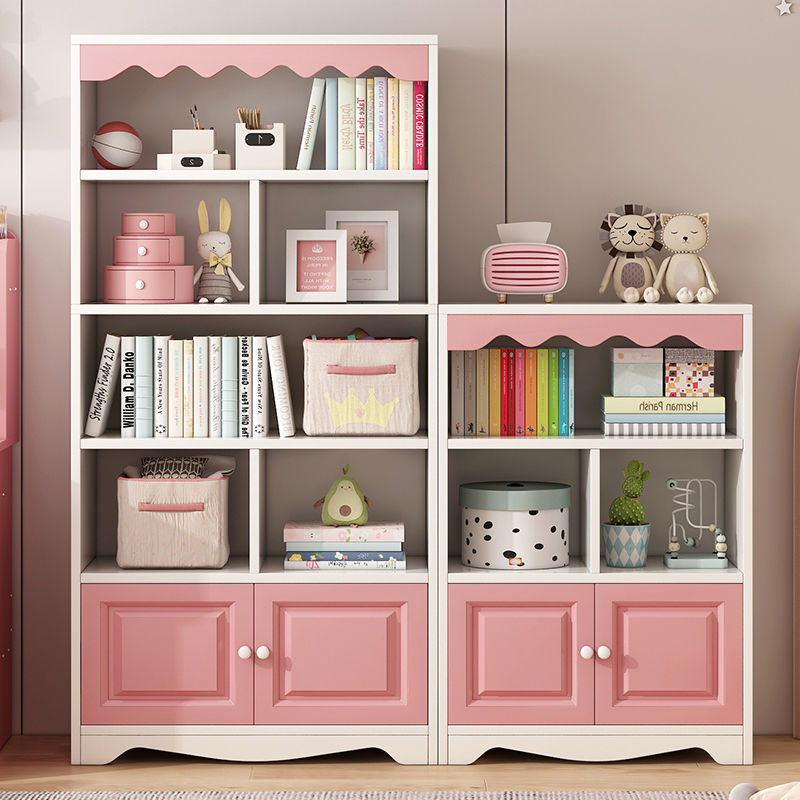 兒童書架置物架落地儲物柜臥室玩具收納柜客廳簡易小型組合書柜