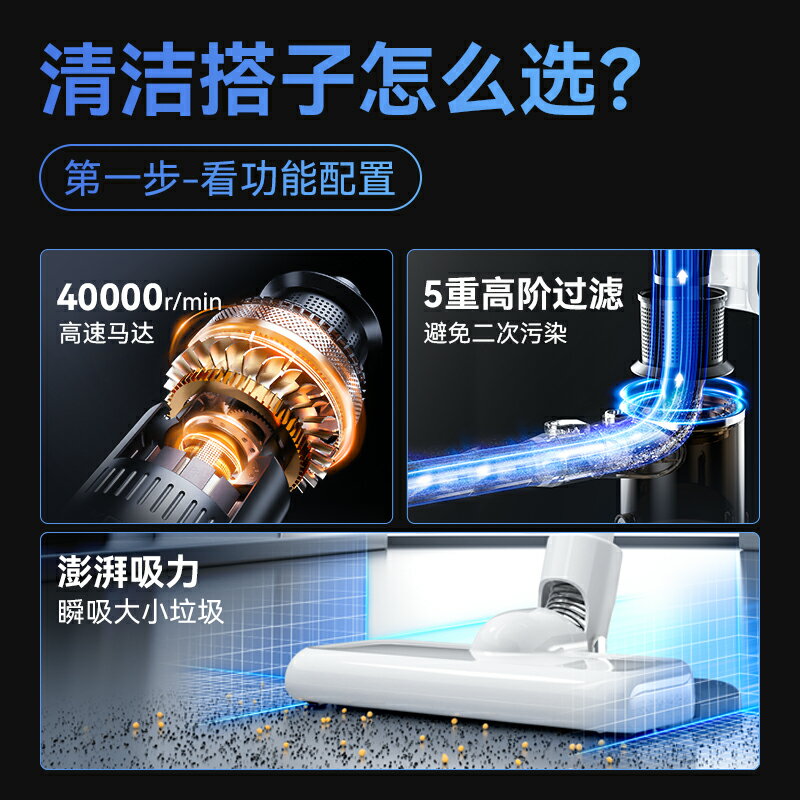 {可打統編 保固一年}康佳無線吸塵器家用大吸力小型全自動吸拖一體機吸貓毛官方旗艦店 2
