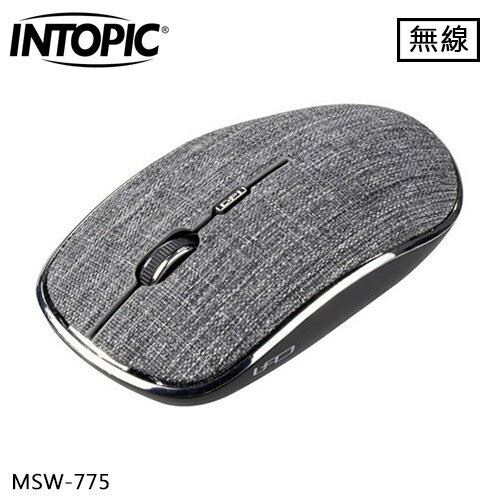【現折$50 最高回饋3000點】INTOPIC 廣鼎 2.4G 飛碟無線光學滑鼠 灰 (MSW-775)