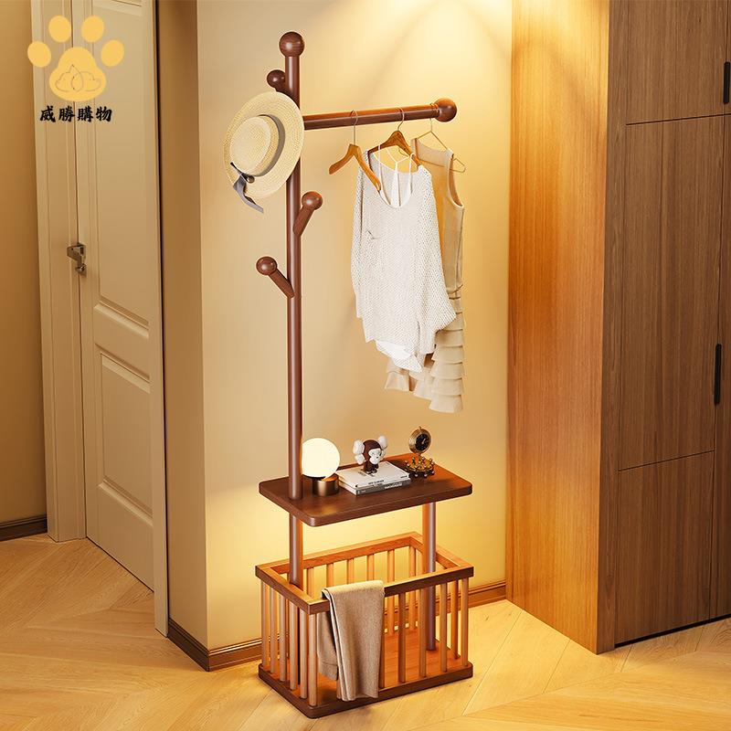 衣架落地 晾衣架落地 室內折疊掛衣架子 家用臥室衣服收納架 置物架 柜ws902