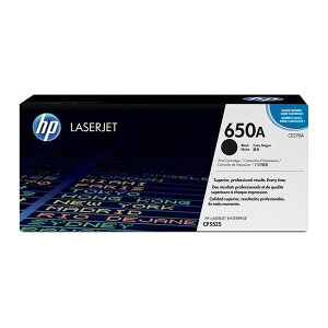 【跨店享22%點數回饋+滿萬加碼抽獎】HP 650A 原廠黑色碳粉匣 CE270A 適用 HP Color LaserJet CP5525