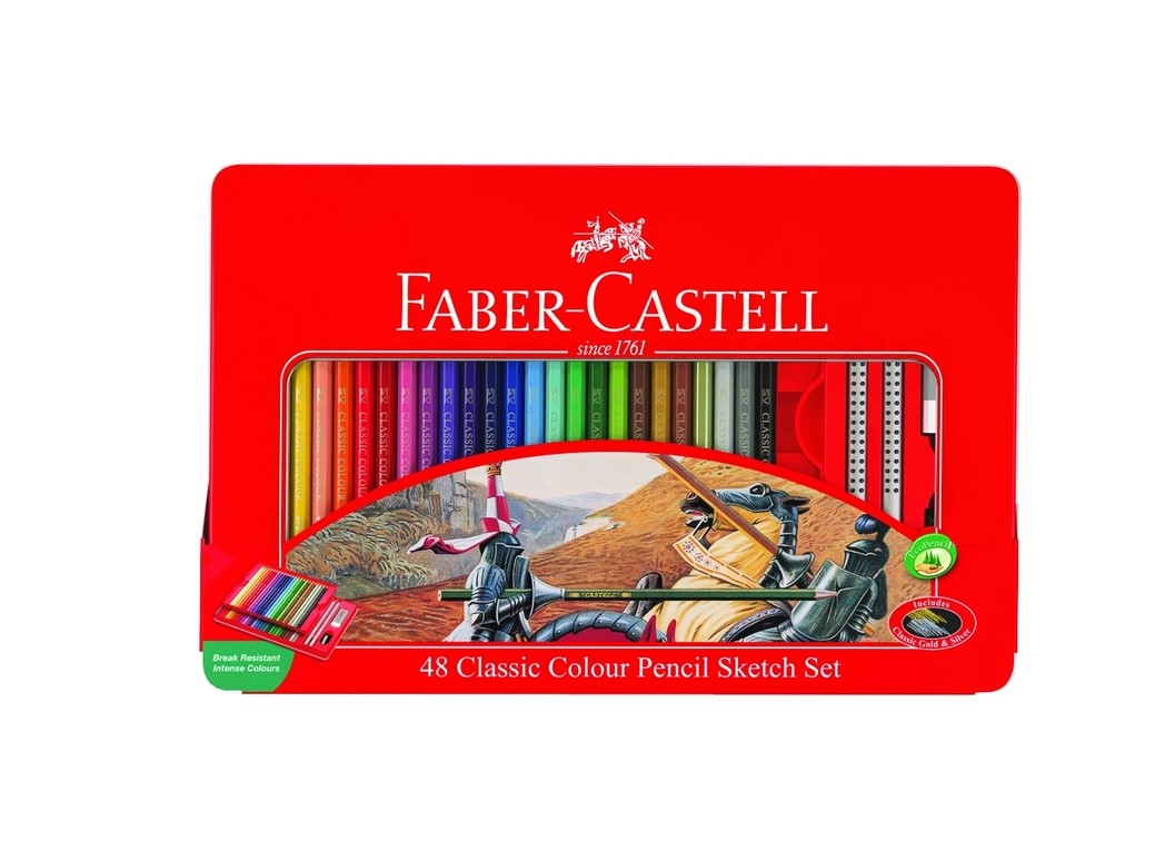 德國 Faber-Castell 輝柏 115849 油性彩色鉛筆 (鐵盒) (48色)