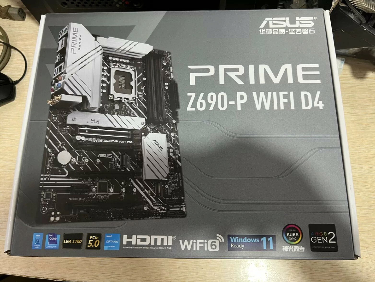華碩PRIME Z690-P WIFI主機板 DDR4 ATX現貨 箱說全 支援12代13代CPU 主機板批發 電競主機板 電腦組裝必備
