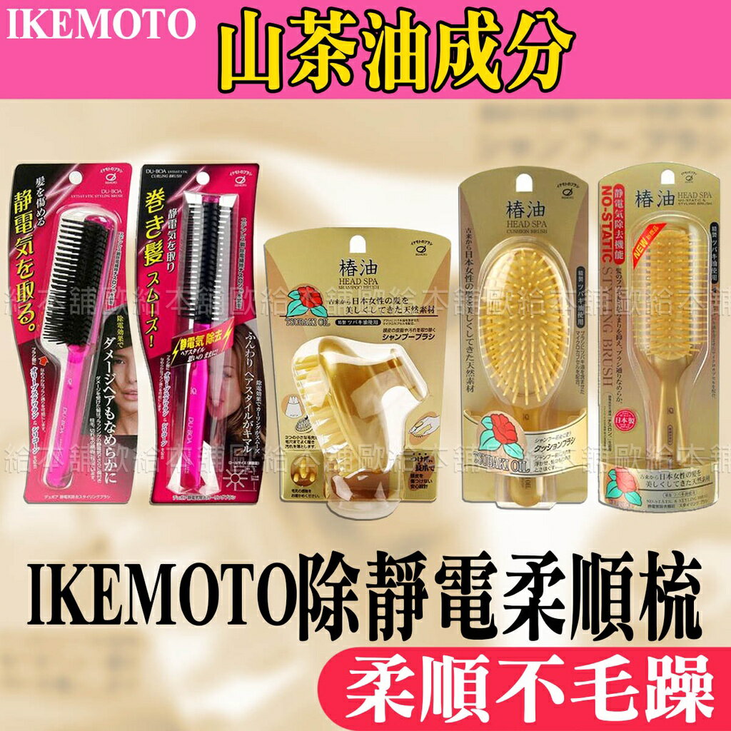 【臺灣現貨 24H發貨】IKEMOTO 梳子 防靜電梳子 IKEMOTO除靜電柔順梳 【C01015】