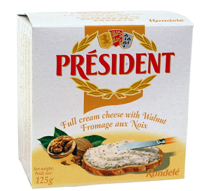 總統牌曼達拉核桃乳酪抹醬 125g/盒