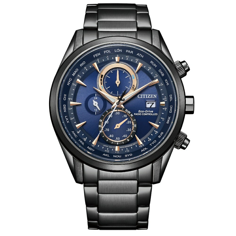 送禮首選★CITIZEN 星辰紳仕光動能商務時計電波腕錶/43mm/AT8265-81L 附提袋【全館滿額折價★APP下單點數4倍送】線上購買享 實體門市同步服務