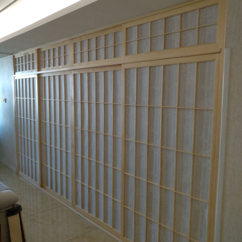 【最低價 公司貨】日式榻榻米格子門推拉門和室門窗障子門實木移門隔斷木格柵定制 6