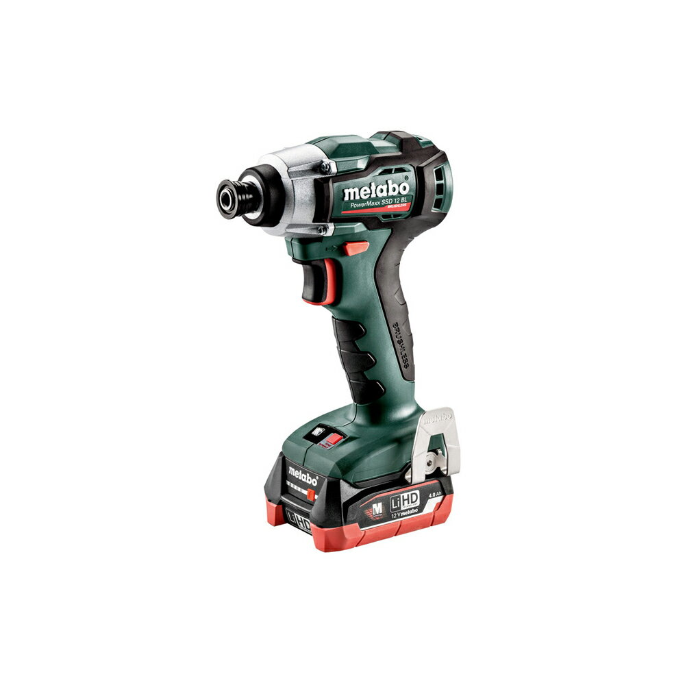 metabo 德國美達寶 12V鋰電無刷衝擊起子機PowerMaxx SSD 12 BL(雙4.0Ah套裝組)
