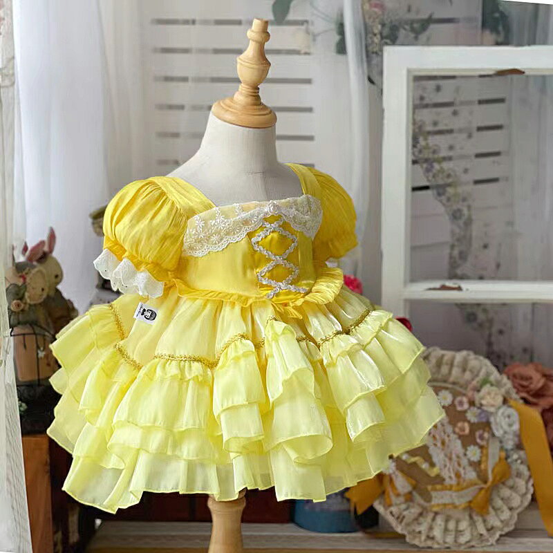 女童貝兒公主裙洛麗塔洋裝禮服lolita連衣裙兒童生日高端禮服裙蓬