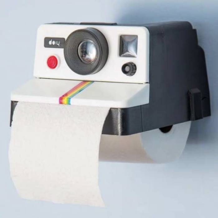 [Hare.D] 復古相機面紙盒 拍立得 造型 紙巾 捲筒 相片 可愛創意KUSO 捲式衛生紙 交換禮物 禮品