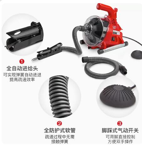 管道疏通器機通下水道的專用工具通馬桶廁所廚房堵塞電動非神器「限時特惠」