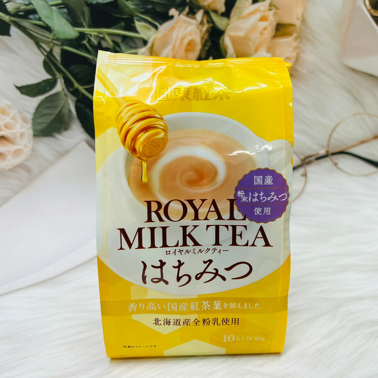 日本 日東紅茶 皇家沖泡奶茶 蜂蜜風味 10本入 使用北海道全粉乳｜全店$199免運