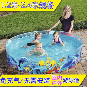 兒童家用游泳池小孩戲水池戶外釣魚寶寶玩水池家庭大號折疊免充氣