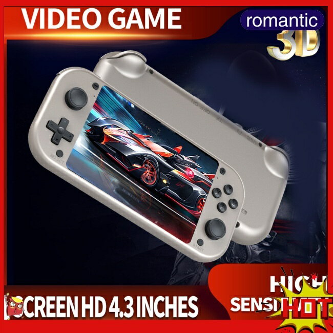 Rom M17 手持遊戲機視頻遊戲 4.3 英寸螢幕便攜式手持遊戲機 2000MAH 可充電電池