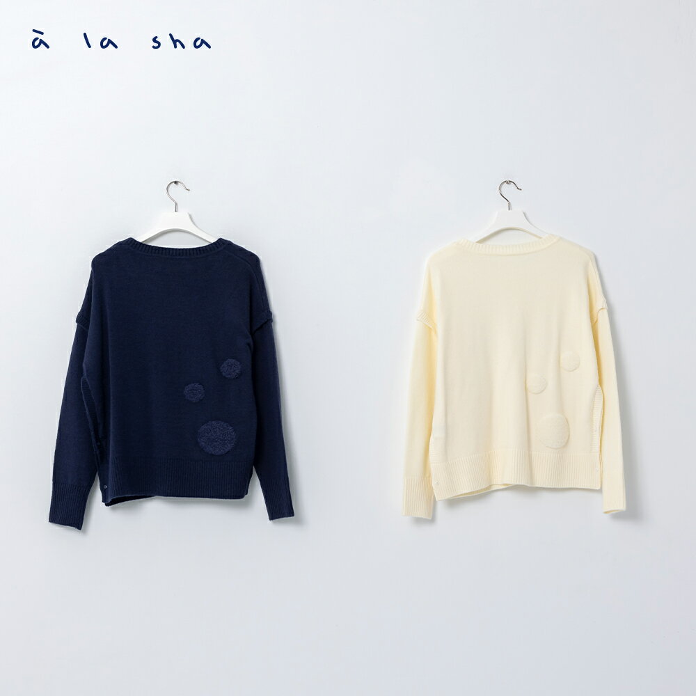 a la sha 熊熊保暖帽針織上衣 3