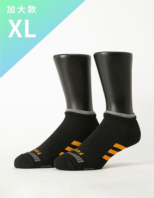 Footer 輕壓力三線運動船短襪 黑色26-29CM