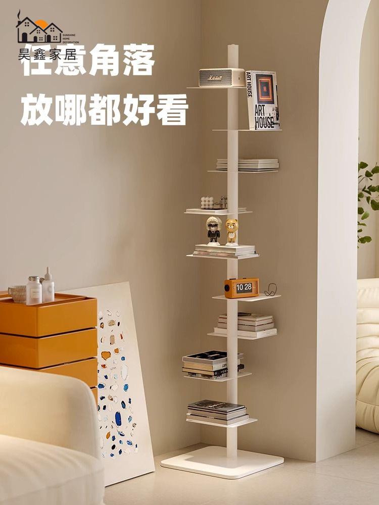 特惠/免運 書架 隱形書架 落地置物架 旋轉隱形書架落地網紅鐵藝創意ins風收納香薰置物架工廠現貨 售後保障 全館折扣 m543