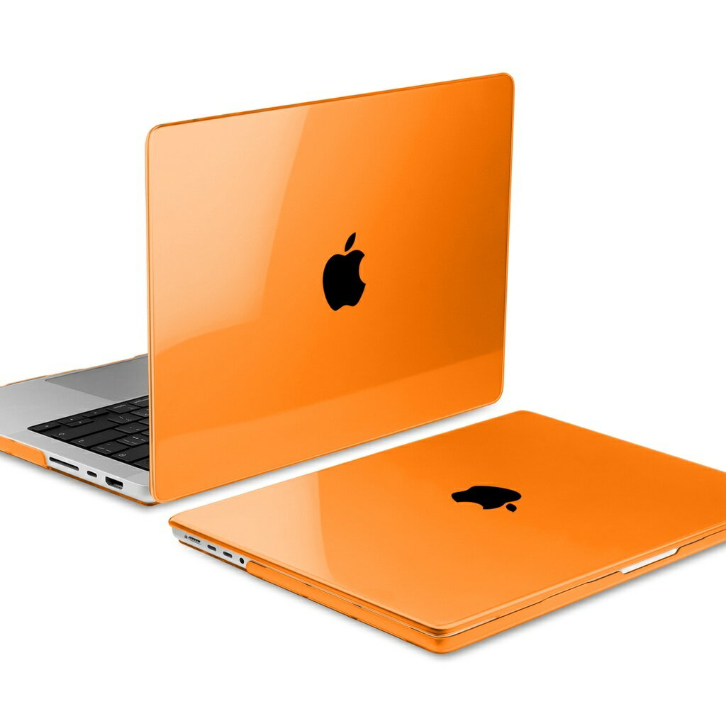 Macbook Pro13 14 16吋透明橙色防摔殼蘋果筆電2338A2442A2485光面防指紋保護殼
