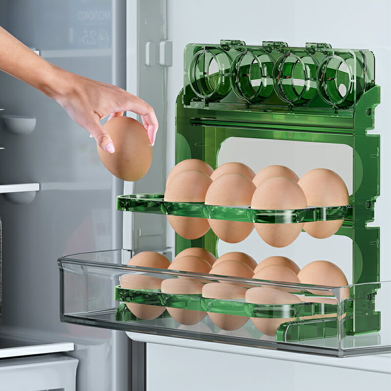 雞蛋收納盒冰箱用側門收納架裝雞蛋專用的收納盒整理雞蛋托【Q】