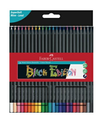 Faber-Castell黑旋風極軟油性色鉛筆24色/紙盒116424
