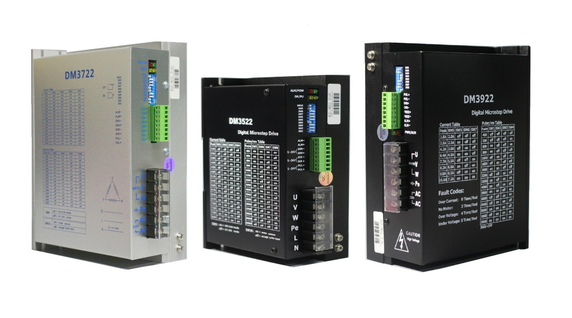 DM3722三相數字式86/110/130步進電機驅動器 交流110-220V 免焊[DD2610001]