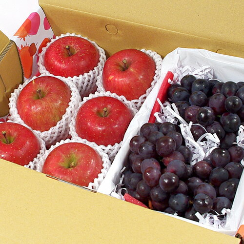 【鮮果日誌】甜蜜禮讚葡萄禮盒（日本蜜蘋果6入+葡萄2.5台斤）